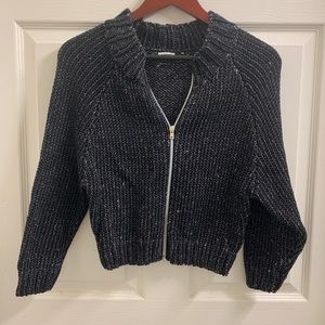 L’AGENCE Knit Zip Up Sweater
